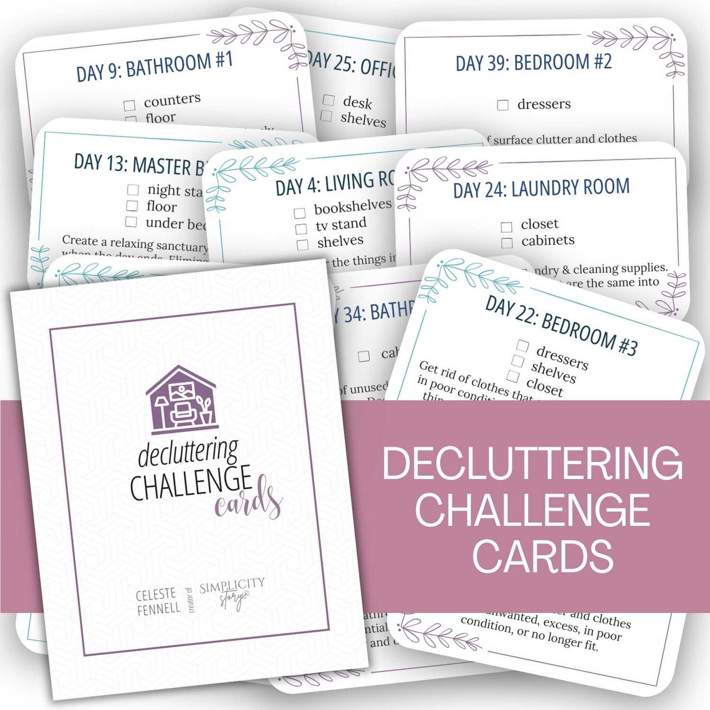 Decluttering Challenge Cards