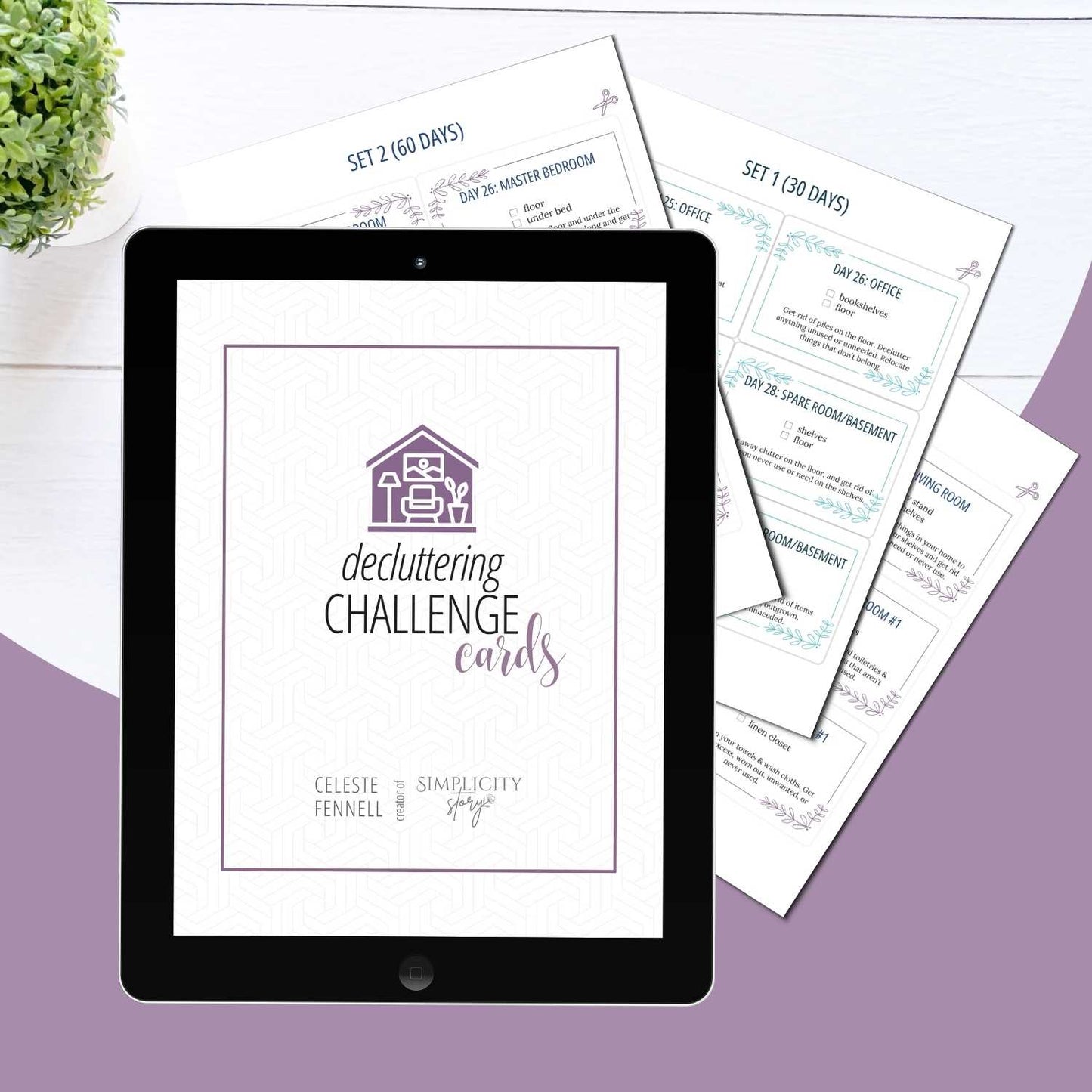 Decluttering Challenge Cards