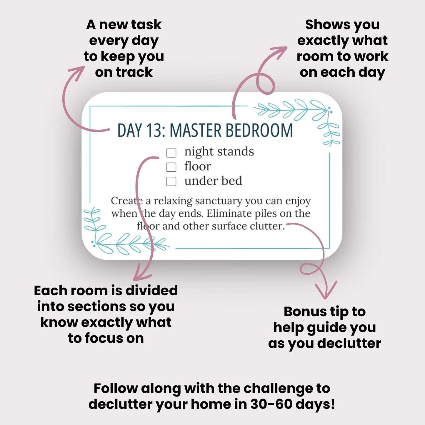 Decluttering Challenge Cards