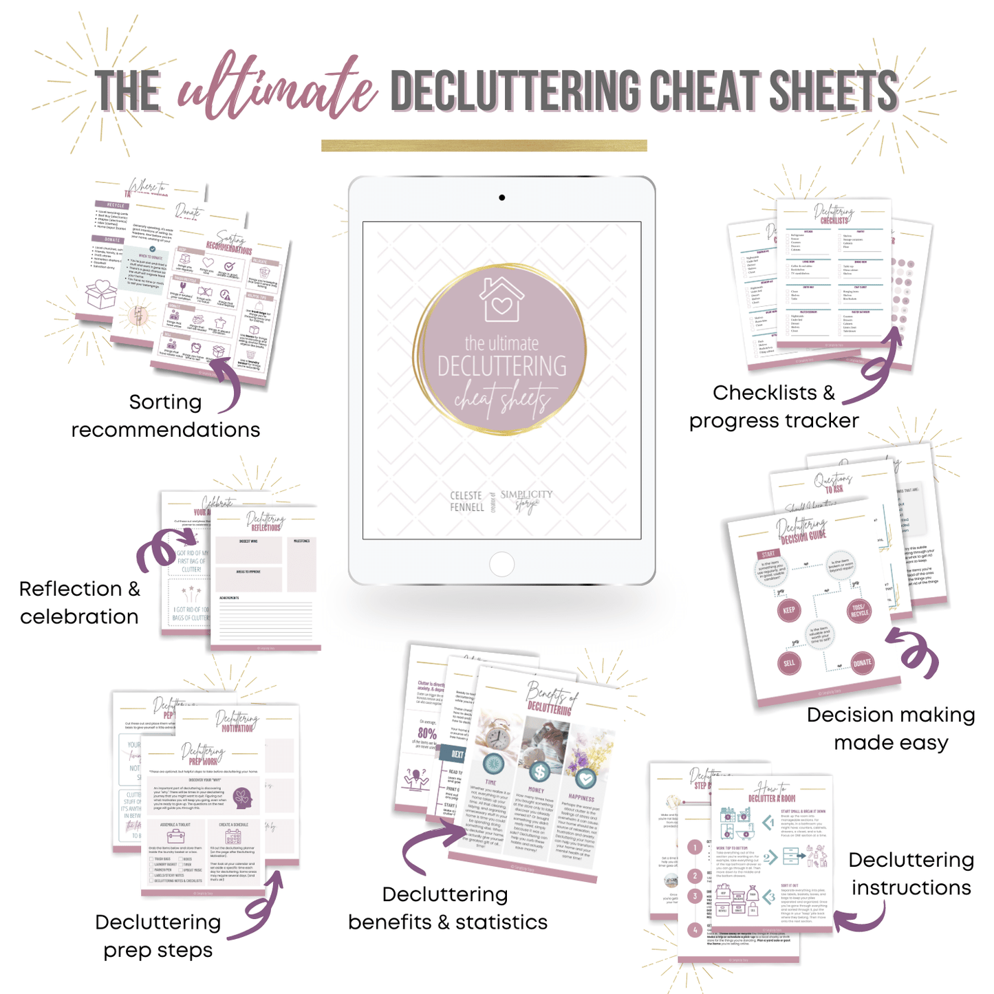 The Ultimate Decluttering Cheat Sheets